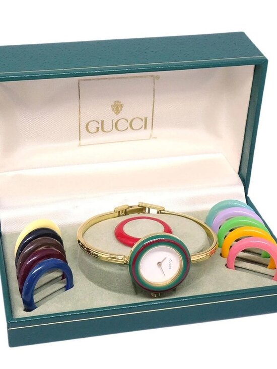 Gucci 11/12.2 Change Bezel Chameleon Quartz Watch SS 117883 main image 14